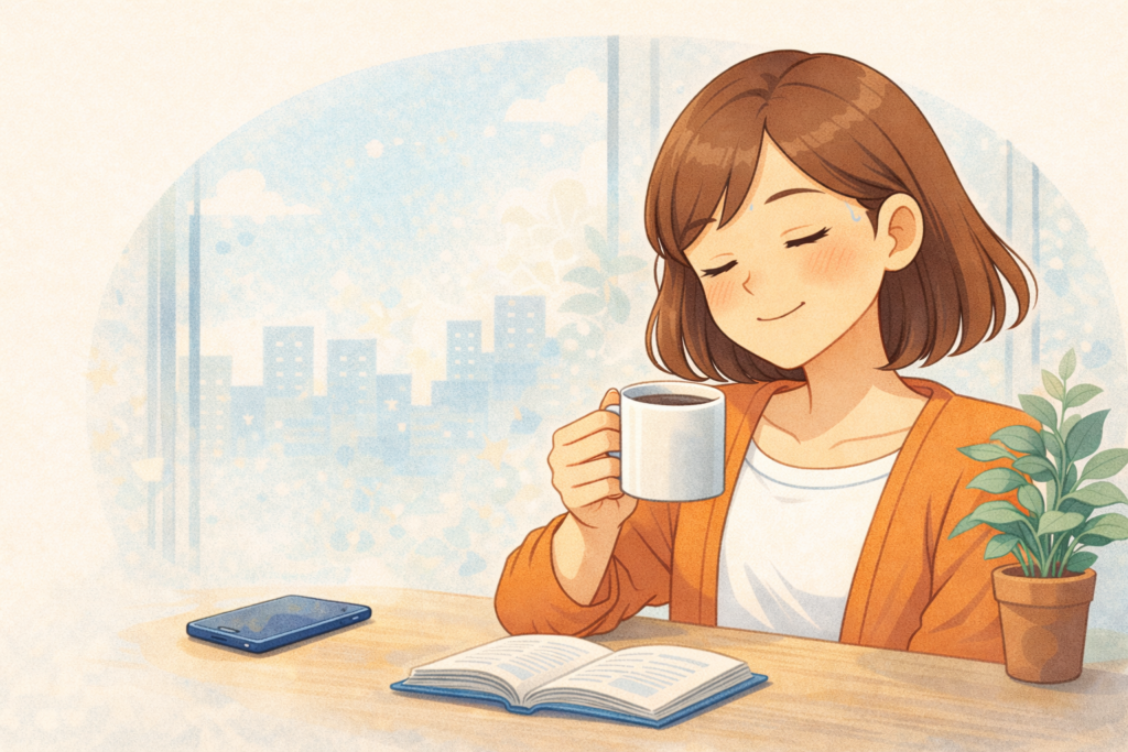 エンタメニュースを追いすぎず気楽に過ごすイメージ