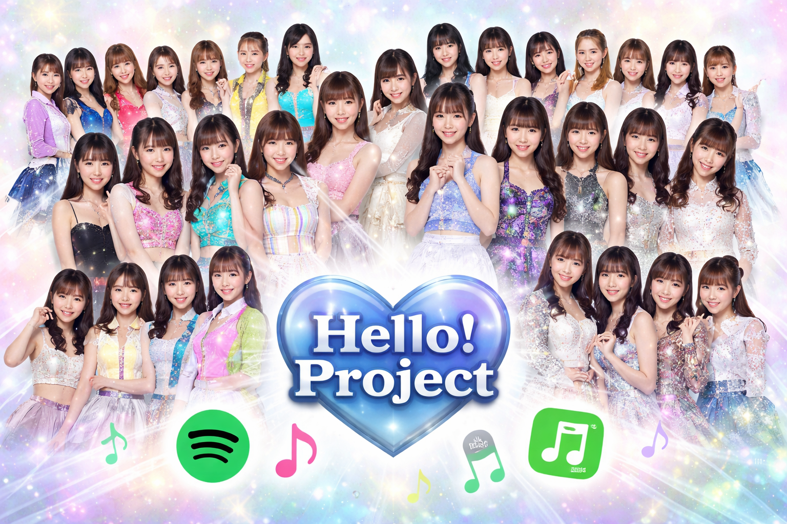 ハロプロ全曲配信解禁をイメージしたビジュアル画像