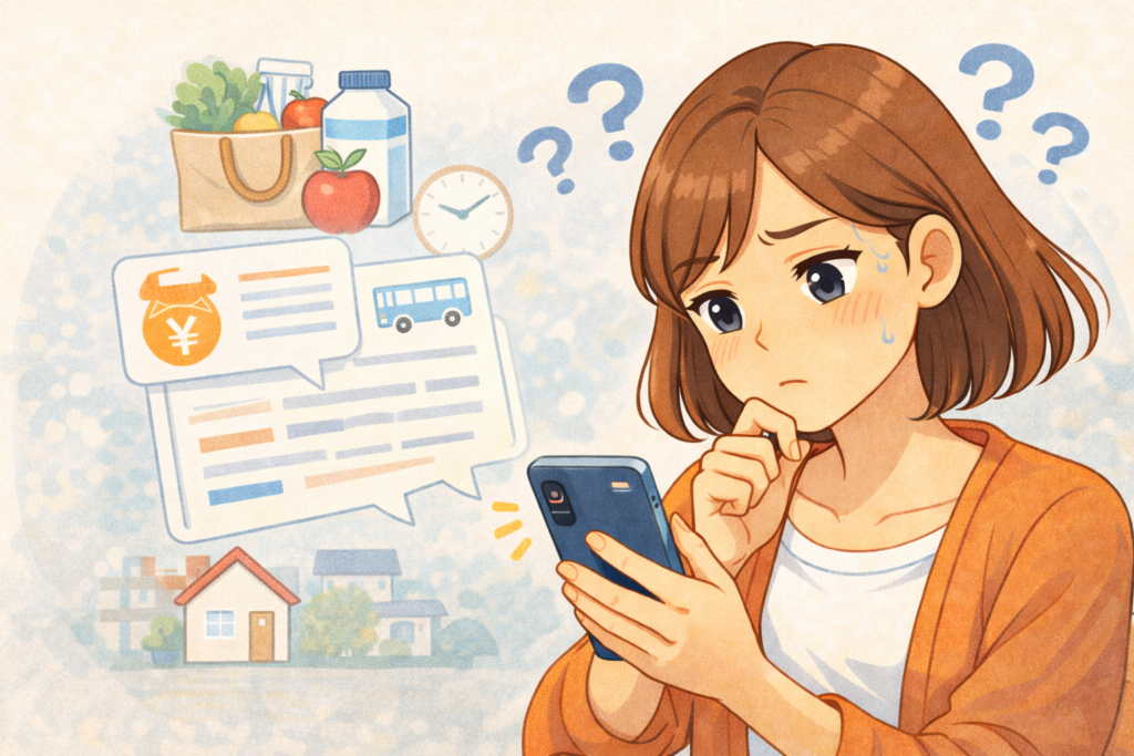 くらしに関するニュースが多くて何を見ればいいか迷っているイメージ
