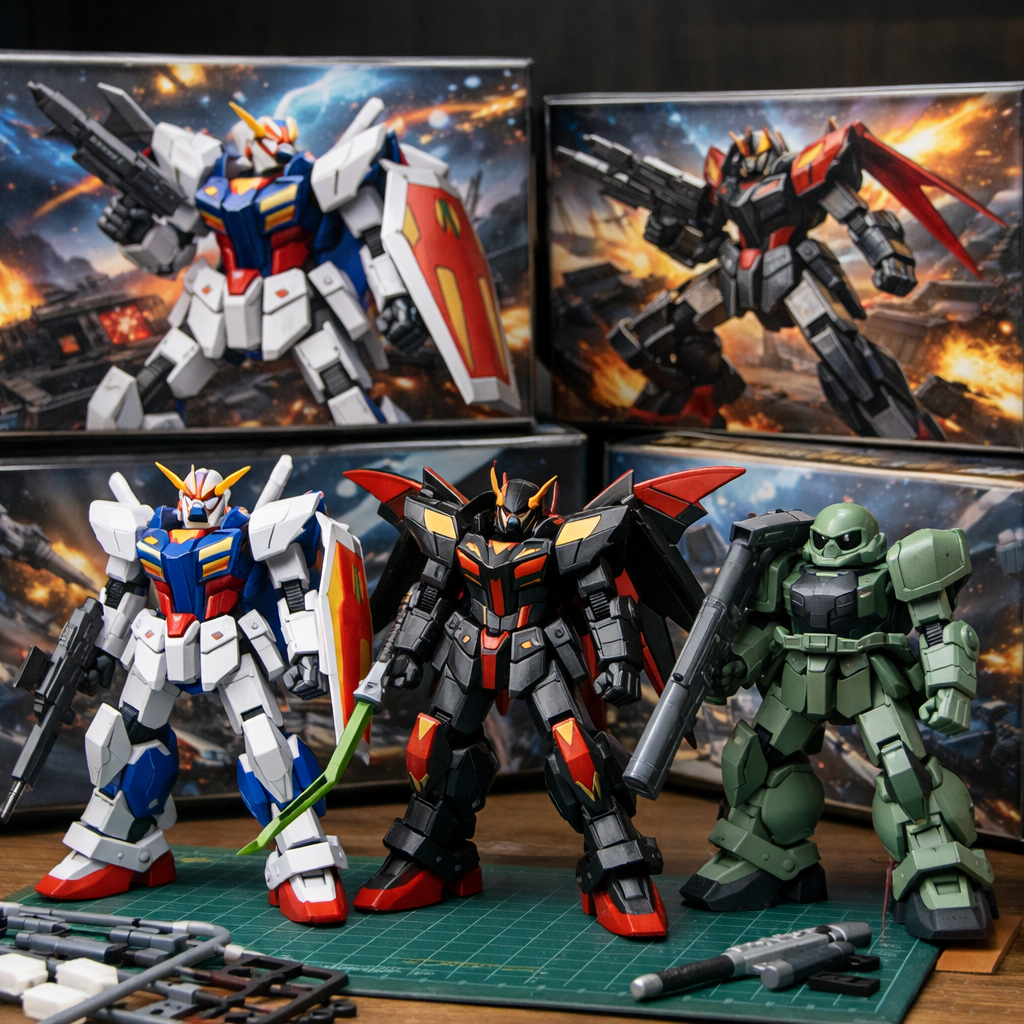 ゲームコラボで登場した限定ガンプラ3体のイメージ